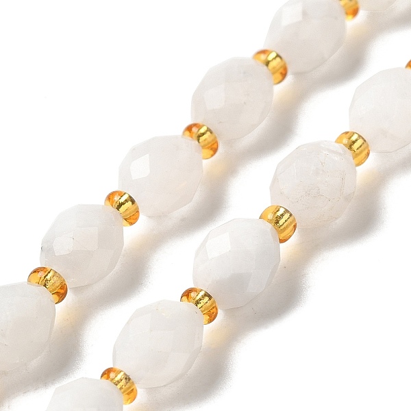 PandaHall Natural Rainbow Moonstone Beads Strands, with Seed Beads, Faceted, Oval, 7.5~8x6~6.5mm, Hole: 1.2mm, about 40~42pcs/strand...
PandaHall Natural Rainbow Moonstone Beads Strands, with Seed Beads, Faceted, Oval, 7.5~8x6~6.5mm, Hole: 1.2mm, about 40~42pcs/strand...