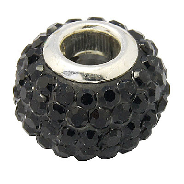 PandaHall Resin Rhinestone Beads, with Silver Color Brass Double Cores, Grade A, Rondelle, Jet, 10x7mm, Hole: 2.5mm Resin+Rhinestone..., Black
PandaHall Resin Rhinestone Beads, with Silver Color Brass Double Cores, Grade A, Rondelle, Jet, 10x7mm, Hole: 2.5mm Resin+Rhinestone..., Black