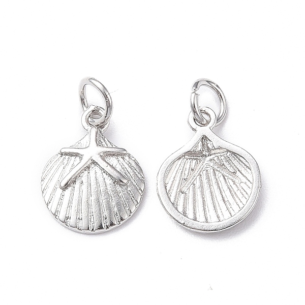 PandaHall Rack Plating Brass Charms, with Jump Ring, Lead Free & Cadmium Free, Shell with Starfish Charm, Platinum, 13x10.5x2mm, Hole: 3mm...
PandaHall Rack Plating Brass Charms, with Jump Ring, Lead Free & Cadmium Free, Shell with Starfish Charm, Platinum, 13x10.5x2mm, Hole: 3mm...
