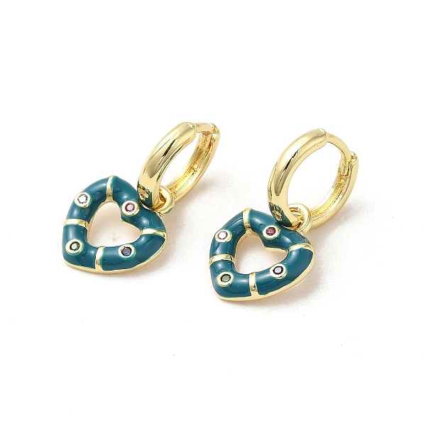 PandaHall Heart Real 18K Gold Plated Brass Dangle Hoop Earrings, with Cubic Zirconia and Enamel, Teal, 21.5x11.5mm Cubic Zirconia Heart Cyan
PandaHall Heart Real 18K Gold Plated Brass Dangle Hoop Earrings, with Cubic Zirconia and Enamel, Teal, 21.5x11.5mm Cubic Zirconia Heart Cyan