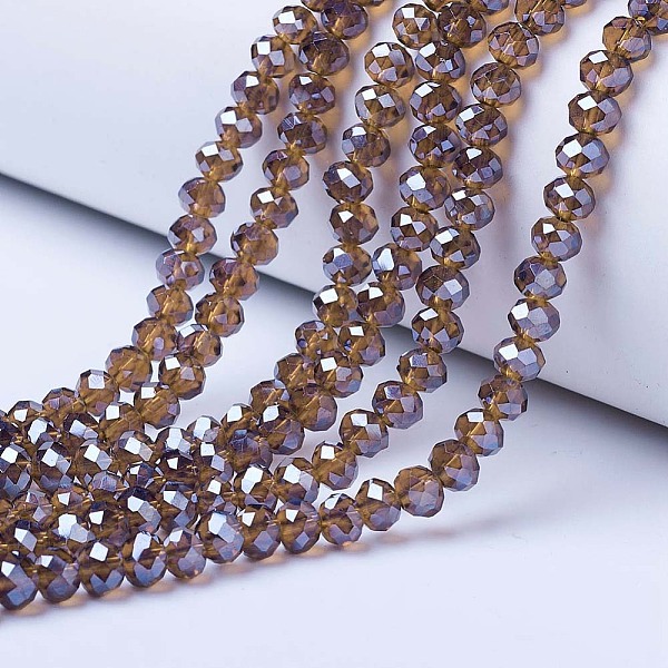 PandaHall Electroplate Glass Beads Strands, Pearl Luster Plated, Faceted, Rondelle, Sienna, 6x5mm, Hole: 1mm, about 83~85pcs/strand, 38~39cm..., Brown
PandaHall Electroplate Glass Beads Strands, Pearl Luster Plated, Faceted, Rondelle, Sienna, 6x5mm, Hole: 1mm, about 83~85pcs/strand, 38~39cm..., Brown