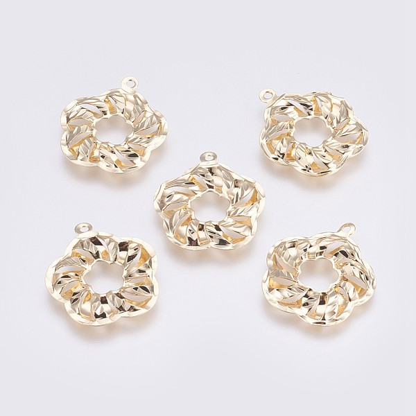 PandaHall Brass Pendants, Long-Lasting Plated, Flower, Nickel Free, Real 18K Gold Plated, 28x25x3mm, Hole: 1.8mm Brass Flower
PandaHall Brass Pendants, Long-Lasting Plated, Flower, Nickel Free, Real 18K Gold Plated, 28x25x3mm, Hole: 1.8mm Brass Flower