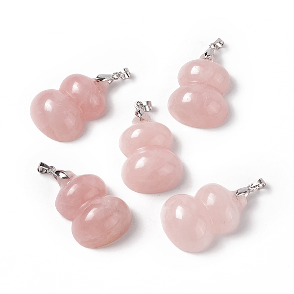 PandaHall Natural Rose Quartz Pendants, with Platinum Tone Brass Findings, Gourd Charm, 35x25x12mm, Hole: 4x4mm Rose Quartz Vegetables
PandaHall Natural Rose Quartz Pendants, with Platinum Tone Brass Findings, Gourd Charm, 35x25x12mm, Hole: 4x4mm Rose Quartz Vegetables