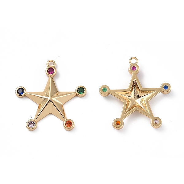 PandaHall Brass Micro Pave Colorful Cubic Zirconia Pendants, Star Charms, Real 18K Gold Plated, 25x23x3mm, Hole: 1.5mm Brass+Cubic Zirconia..., Multicolor
PandaHall Brass Micro Pave Colorful Cubic Zirconia Pendants, Star Charms, Real 18K Gold Plated, 25x23x3mm, Hole: 1.5mm Brass+Cubic Zirconia..., Multicolor