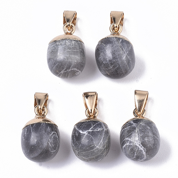 PandaHall Top Golden Plated Natural Labradorite Pendants, with Iron Snap on Bails & Loop, Barrel, 17~19x11.5~12.5mm, Hole: 4x6mm Labradorite...
PandaHall Top Golden Plated Natural Labradorite Pendants, with Iron Snap on Bails & Loop, Barrel, 17~19x11.5~12.5mm, Hole: 4x6mm Labradorite...