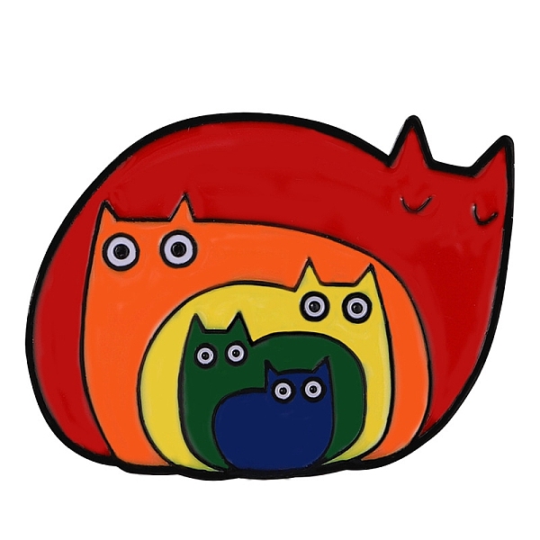 PandaHall Rainbow Color Pride Flag Enamel Pin, Alloy Brooch for Backpack Clothes, Cat Pattern, 22x27mm Alloy+Enamel Cat Shape
PandaHall Rainbow Color Pride Flag Enamel Pin, Alloy Brooch for Backpack Clothes, Cat Pattern, 22x27mm Alloy+Enamel Cat Shape