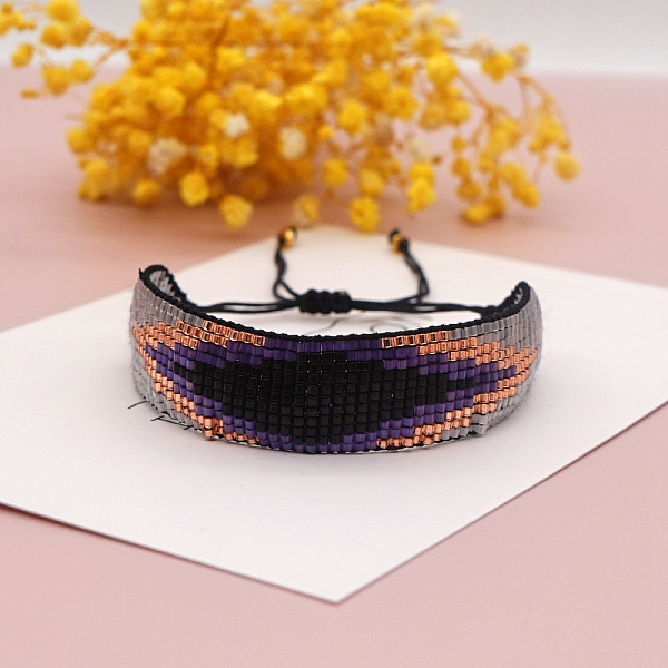 PandaHall Miyuki Seed Braided Bead Bracelet, Wide Band with Rhombus Pattern Friendship Bracelet for Women, White, 11 inch(28cm) Glass...
PandaHall Miyuki Seed Braided Bead Bracelet, Wide Band with Rhombus Pattern Friendship Bracelet for Women, White, 11 inch(28cm) Glass...