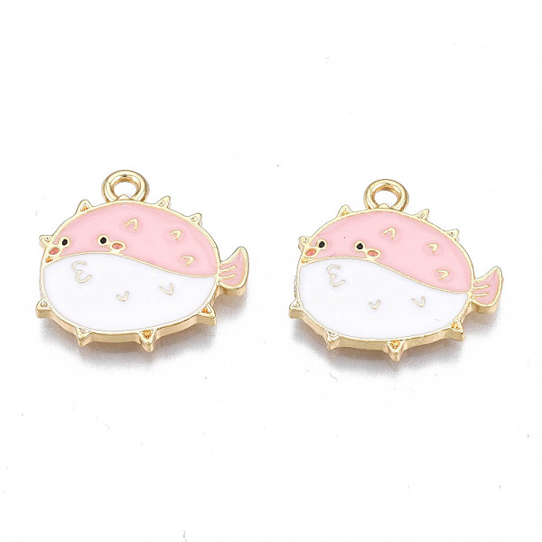 PandaHall Alloy Enamel Fish Pendants, Cadmium Free & Nickel Free & Lead Free, Light Gold, Balloonfish, Pink, 17x18x1.5mm, Hole: 1.6mm...
PandaHall Alloy Enamel Fish Pendants, Cadmium Free & Nickel Free & Lead Free, Light Gold, Balloonfish, Pink, 17x18x1.5mm, Hole: 1.6mm...