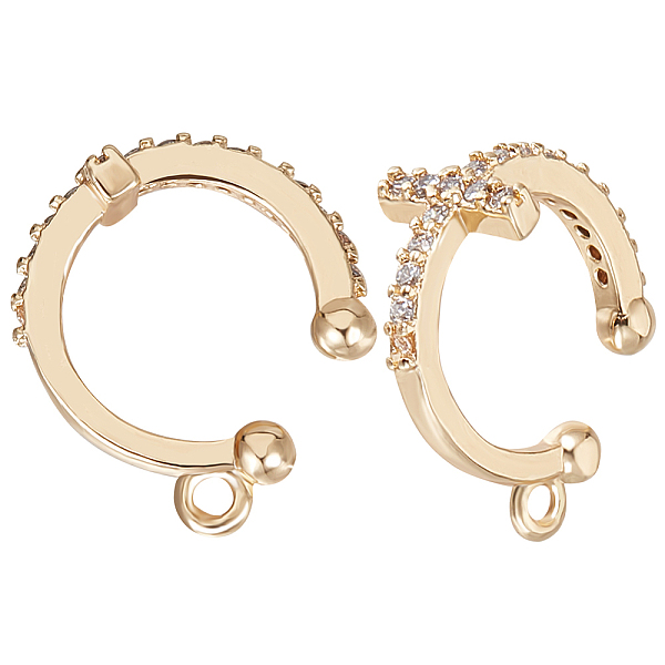 PandaHall Beebeecraft 6Pcs Brass Micro Pave Clear Cubic Zirconia Ear Cuff Findings, Cross, with Horizontal Loops, Nickel Free, Real 18K Gold...
PandaHall Beebeecraft 6Pcs Brass Micro Pave Clear Cubic Zirconia Ear Cuff Findings, Cross, with Horizontal Loops, Nickel Free, Real 18K Gold...