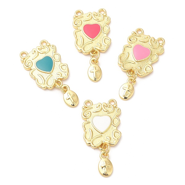 PandaHall Brass Enamel Pendants, Real 18K Gold Plated, Cadmium Free & Lead Free, Long-Lasting Plated, Rectangle with Heart Charms, Mixed..., Multicolor
PandaHall Brass Enamel Pendants, Real 18K Gold Plated, Cadmium Free & Lead Free, Long-Lasting Plated, Rectangle with Heart Charms, Mixed..., Multicolor