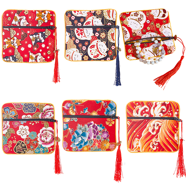 PandaHall WADORN 6Pcs 6 Styles Square Cloth Jewelry Packing Pouches Drawstring Bags with Tassel, Printed Gift Pouches with Zipper, Mixed..., Multicolor
PandaHall WADORN 6Pcs 6 Styles Square Cloth Jewelry Packing Pouches Drawstring Bags with Tassel, Printed Gift Pouches with Zipper, Mixed..., Multicolor