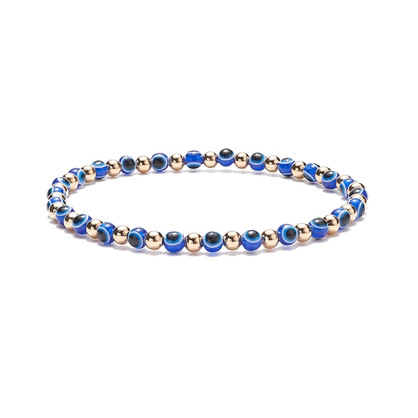 PandaHall Resin Evil Eye Round Beaded Stretch Bracelet with Brass Beads for Women, Blue, Inner Diameter: 2-3/8 inch(6.1cm) Resin Evil Eye...
PandaHall Resin Evil Eye Round Beaded Stretch Bracelet with Brass Beads for Women, Blue, Inner Diameter: 2-3/8 inch(6.1cm) Resin Evil Eye...