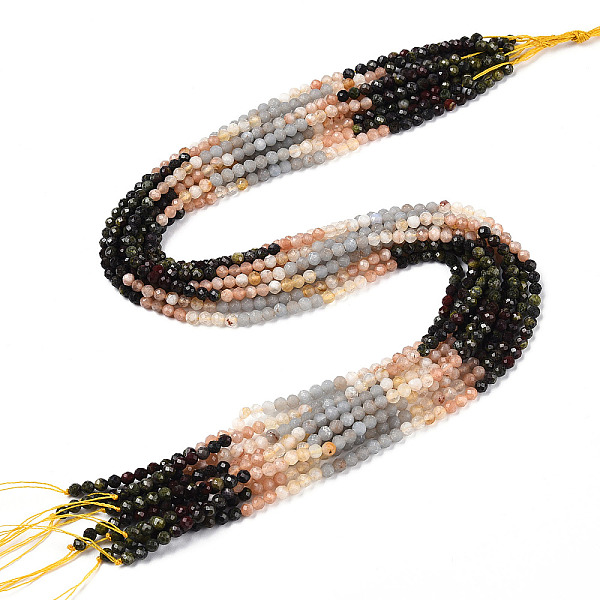 PandaHall Natural Mixed Gemstone Beads Strands, Round Beads, Faceted, 4x4mm, Hole: 0.6mm, about 104~108pcs/strand, 15.35''~15.75''(39~40cm)...
PandaHall Natural Mixed Gemstone Beads Strands, Round Beads, Faceted, 4x4mm, Hole: 0.6mm, about 104~108pcs/strand, 15.35''~15.75''(39~40cm)...