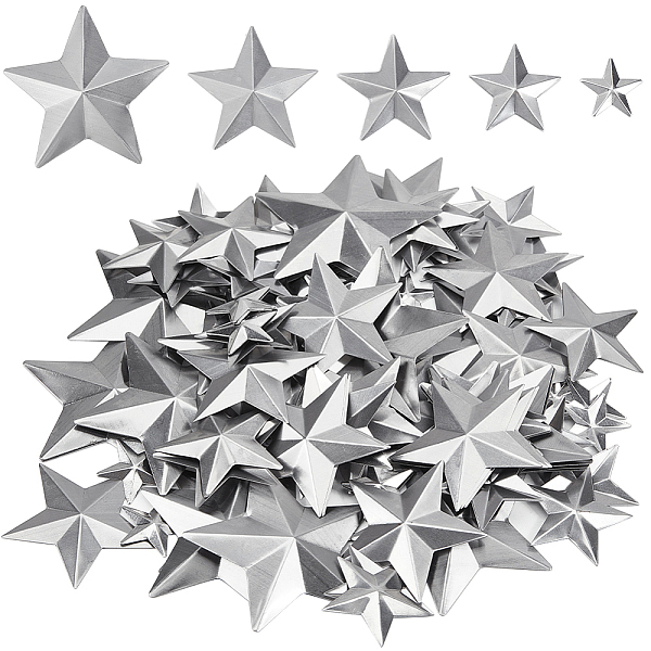 PandaHall Gorgecraft 100Pcs 5 Styles Iron Display Decorations, Metal Star Ornament, Platinum, 25~68x27~68x0.1~4mm, 20pcs/style Iron Star
PandaHall Gorgecraft 100Pcs 5 Styles Iron Display Decorations, Metal Star Ornament, Platinum, 25~68x27~68x0.1~4mm, 20pcs/style Iron Star