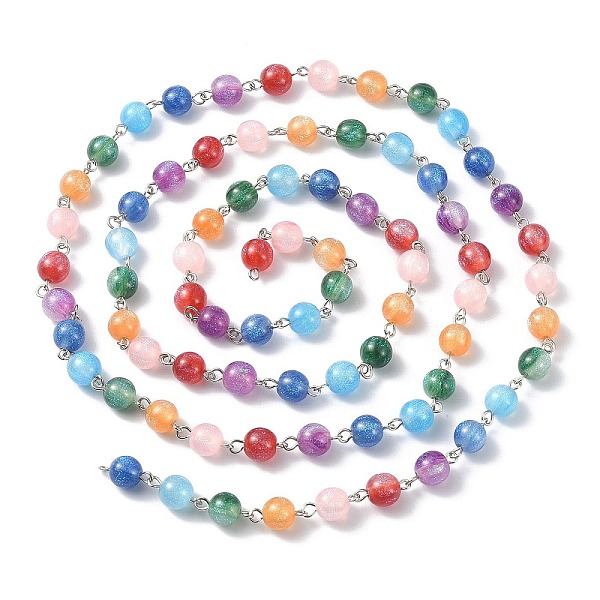 PandaHall Handmade Resin Round Beaded Chains, with Platinum Brass Findings, Unwelded, Colorful, 14~15x8~8.5mm, about 3.28 Feet(1m)/Strand...
PandaHall Handmade Resin Round Beaded Chains, with Platinum Brass Findings, Unwelded, Colorful, 14~15x8~8.5mm, about 3.28 Feet(1m)/Strand...