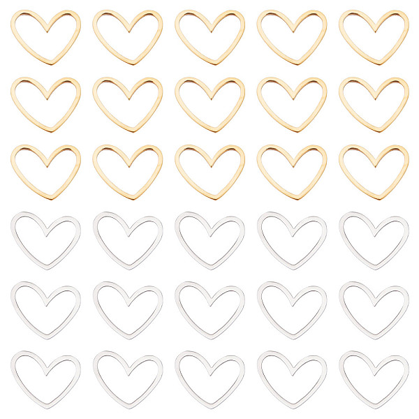 PandaHall SUNNYCLUE 1 Box 40Pcs Open Bezels Heart Charms Linking Rings Stainless Steel Heart Charm Frame Love Links Connectors Valentine...
PandaHall SUNNYCLUE 1 Box 40Pcs Open Bezels Heart Charms Linking Rings Stainless Steel Heart Charm Frame Love Links Connectors Valentine...