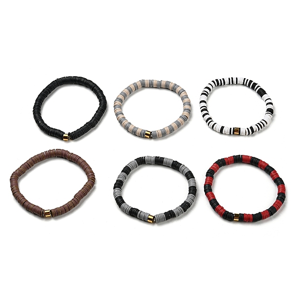 PandaHall Handmade Polymer Clay Heishi Beads Stretch Bracelets Sets, with Golden Plated Stainless Steel Spacer Beads, Black, Inner Diameter...
PandaHall Handmade Polymer Clay Heishi Beads Stretch Bracelets Sets, with Golden Plated Stainless Steel Spacer Beads, Black, Inner Diameter...