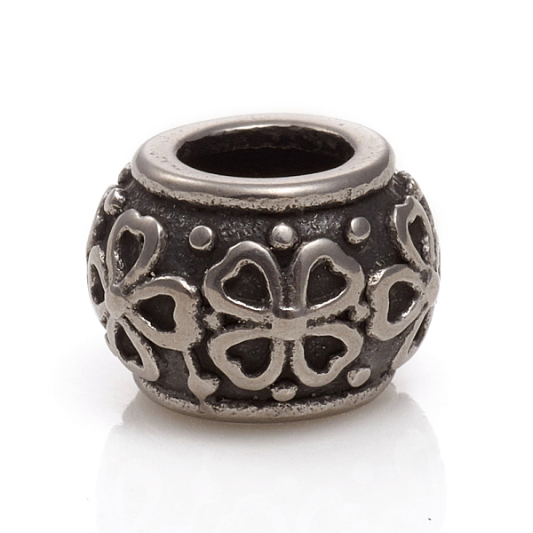 PandaHall 304 Stainless Steel European Beads, Large Hole Beads, Rondelle with Clover, Antique Silver, 10.5x7.5mm, Hole: 5mm 304 Stainless...
PandaHall 304 Stainless Steel European Beads, Large Hole Beads, Rondelle with Clover, Antique Silver, 10.5x7.5mm, Hole: 5mm 304 Stainless...