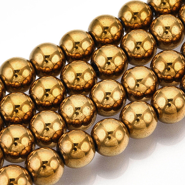PandaHall Non-magnetic Synthetic Hematite Beads Strands, Grade A, Round, Golden Plated, 8mm, Hole: 1mm, about 50~52pcs/strand Non-magnetic..., Gold
PandaHall Non-magnetic Synthetic Hematite Beads Strands, Grade A, Round, Golden Plated, 8mm, Hole: 1mm, about 50~52pcs/strand Non-magnetic..., Gold