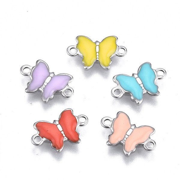 PandaHall 304 Stainless Steel Enamel Links Connectors, Nickel Free, Butterfly, Stainless Steel Color, Mixed Color, 6.5x10x1mm, Hole: 1mm 304..., Multicolor
PandaHall 304 Stainless Steel Enamel Links Connectors, Nickel Free, Butterfly, Stainless Steel Color, Mixed Color, 6.5x10x1mm, Hole: 1mm 304..., Multicolor
