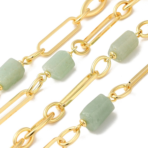 PandaHall Natural Green Aventurine Faceted Irregular Column Beaded Chains, with Rack Plating Real 18K Gold Plated Brass Oval Link Chains...
PandaHall Natural Green Aventurine Faceted Irregular Column Beaded Chains, with Rack Plating Real 18K Gold Plated Brass Oval Link Chains...
