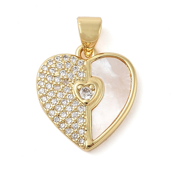 PandaHall Brass & Shell & Clear Cubic Zirconia Pendants, Heart, Real 18K Gold Plated, 16.5x15.5x2.5mm, Hole: 3.5x4mm Brass+Cubic...
PandaHall Brass & Shell & Clear Cubic Zirconia Pendants, Heart, Real 18K Gold Plated, 16.5x15.5x2.5mm, Hole: 3.5x4mm Brass+Cubic...
