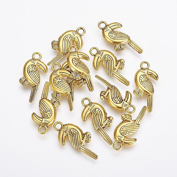 PandaHall Alloy Pendants, Bird, Antique Golden, Cadmium Free & Lead Free, 25x11x3mm Alloy Bird
PandaHall Alloy Pendants, Bird, Antique Golden, Cadmium Free & Lead Free, 25x11x3mm Alloy Bird