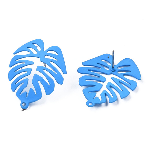 PandaHall Spray Painted Iron Stud Earring Findings, with Horizontal Loops, Monstera Leaf, Dodger Blue, 28.5x24mm, Hole: 1.4mm, Pin: 0.7mm...
PandaHall Spray Painted Iron Stud Earring Findings, with Horizontal Loops, Monstera Leaf, Dodger Blue, 28.5x24mm, Hole: 1.4mm, Pin: 0.7mm...