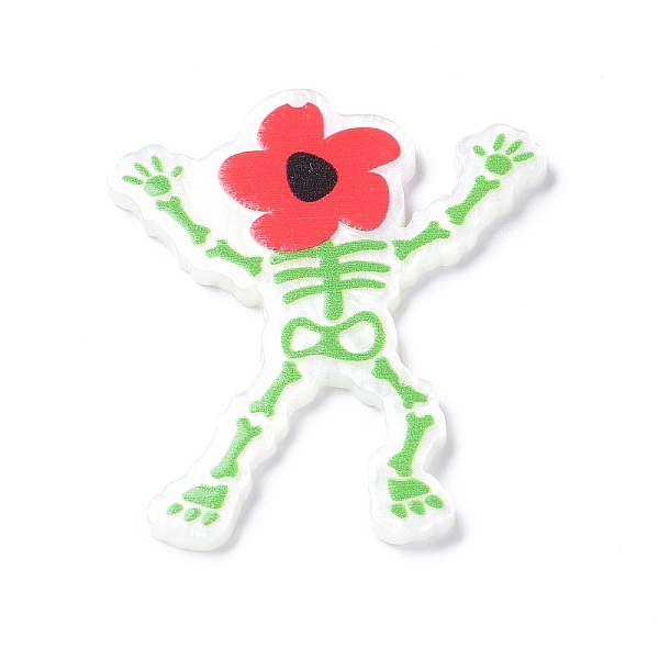 PandaHall Halloween Theme Opaque Printed Acrylic Big Pendants, Flower Pattern, Skeleton, 50x41x2.5mm, Hole: 1.6mm Acrylic Skeleton Pink
PandaHall Halloween Theme Opaque Printed Acrylic Big Pendants, Flower Pattern, Skeleton, 50x41x2.5mm, Hole: 1.6mm Acrylic Skeleton Pink