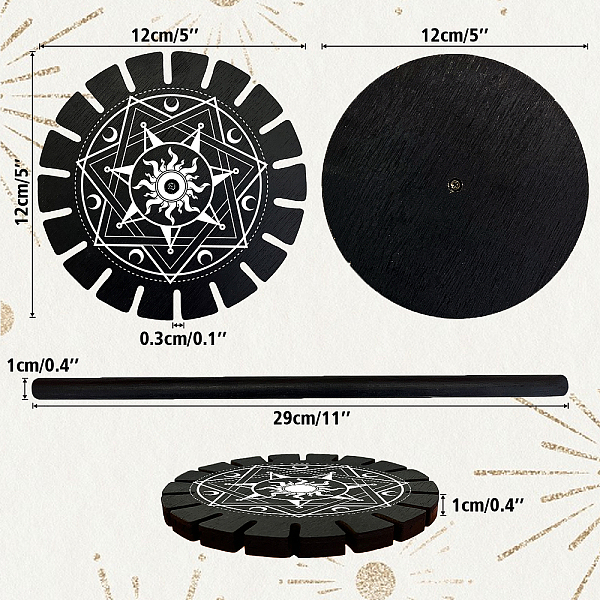 PandaHall AHANDMAKER Pendulum Holder Crystal Shelf Wooden Pendulum Display Rack with Sun Pattern Witch Stuff Black Crystal Display Shelf for...
PandaHall AHANDMAKER Pendulum Holder Crystal Shelf Wooden Pendulum Display Rack with Sun Pattern Witch Stuff Black Crystal Display Shelf for...