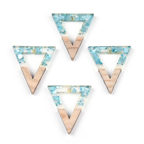 PandaHall Transparent Resin & White Wood Pendants, Hollow Triangle Charms with Paillettes, Light Sky Blue, 27.5x24x3.5mm, Hole: 1.8mm...
PandaHall Transparent Resin & White Wood Pendants, Hollow Triangle Charms with Paillettes, Light Sky Blue, 27.5x24x3.5mm, Hole: 1.8mm...