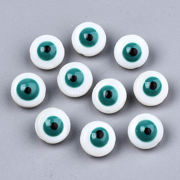 PandaHall Natural Freshwater Shell Beads, with Enamel, Enamelled Sequins, Flat Round with Evil Eye, Light Sea Green, 8x4.5mm, Hole: 0.8mm...
PandaHall Natural Freshwater Shell Beads, with Enamel, Enamelled Sequins, Flat Round with Evil Eye, Light Sea Green, 8x4.5mm, Hole: 0.8mm...