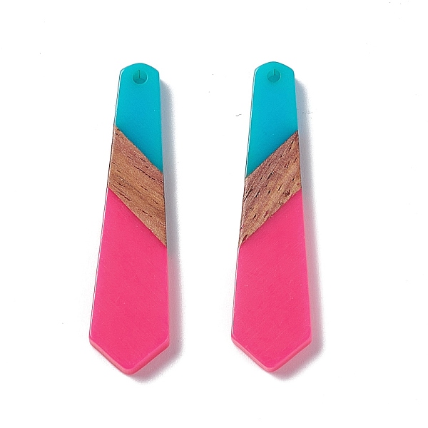 PandaHall Opaque Resin & Walnut Wood Pendants, Hexagon Charms, Deep Pink, 49x12x3mm, Hole: 2mm Resin+Wood Hexagon
PandaHall Opaque Resin & Walnut Wood Pendants, Hexagon Charms, Deep Pink, 49x12x3mm, Hole: 2mm Resin+Wood Hexagon