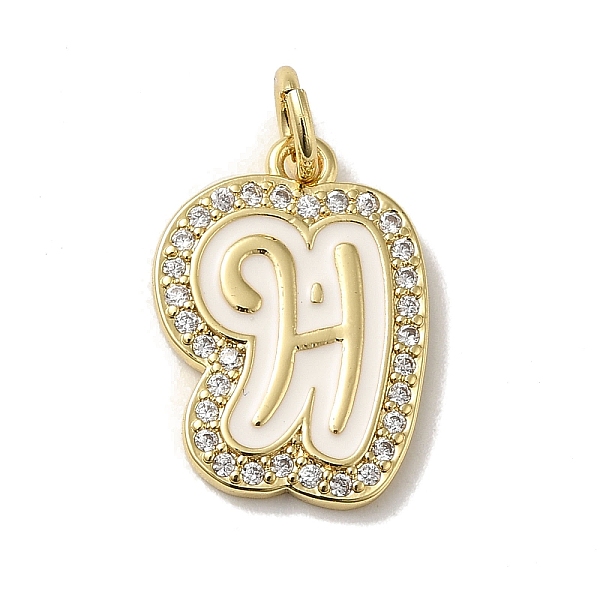 PandaHall Brass Micro Pave Cubic Zirconia Pendants, with Jump Rings, Real 18K Gold Plated, Letter H, 20x14x2mm, Hole: 3.8mm Brass+Cubic..., Clear
PandaHall Brass Micro Pave Cubic Zirconia Pendants, with Jump Rings, Real 18K Gold Plated, Letter H, 20x14x2mm, Hole: 3.8mm Brass+Cubic..., Clear