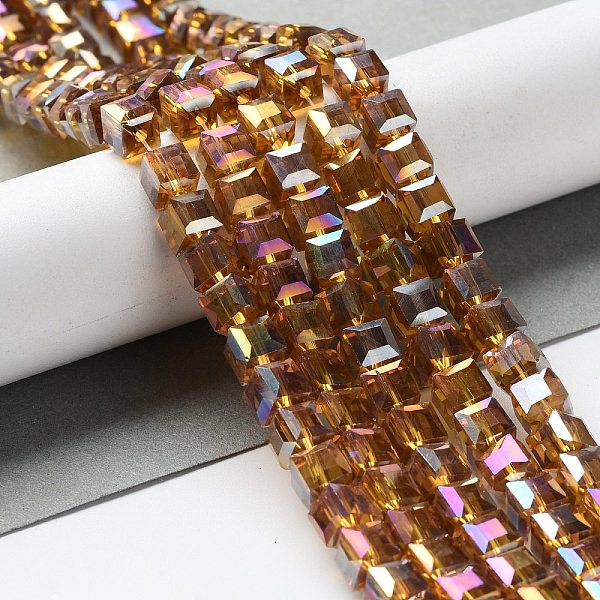 PandaHall Electroplate Glass Beads Strands, AB Color Plated, Faceted, Cube, Goldenrod, 6x6x6mm, Hole: 1mm, about 100pcs/strand, 22 inch..., Gold
PandaHall Electroplate Glass Beads Strands, AB Color Plated, Faceted, Cube, Goldenrod, 6x6x6mm, Hole: 1mm, about 100pcs/strand, 22 inch..., Gold