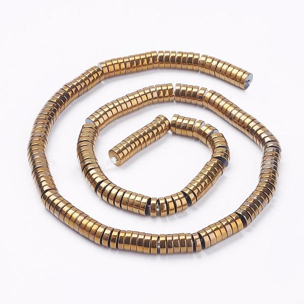 PandaHall Electroplate Non-Magnetic Synthetic Hematite Beads Strands, Heishi Beads, Flat Round/Disc, Golden Plated, 8x2mm, Hole: 1mm, about...
PandaHall Electroplate Non-Magnetic Synthetic Hematite Beads Strands, Heishi Beads, Flat Round/Disc, Golden Plated, 8x2mm, Hole: 1mm, about...