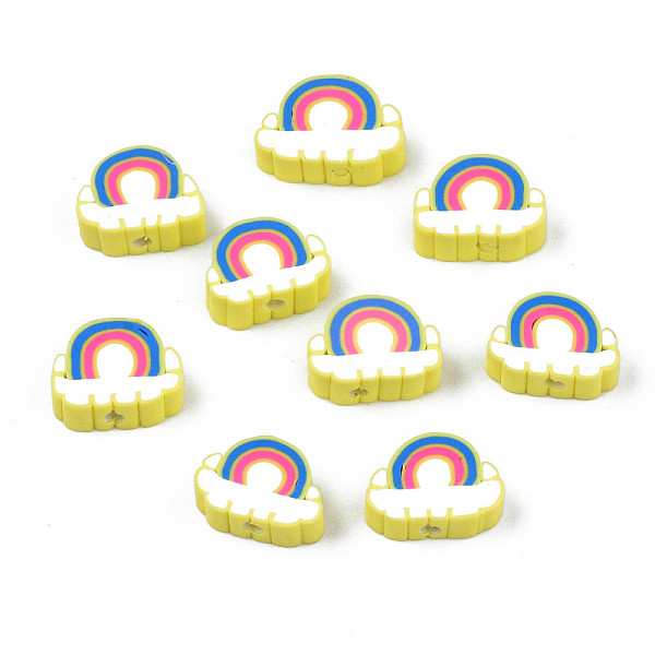PandaHall Handmade Polymer Clay Beads, Rainbow & Cloud, Yellow, 8.5~10.5x10~12.5x4~5mm, Hole: 1.8mm Polymer Clay Rainbow Yellow
PandaHall Handmade Polymer Clay Beads, Rainbow & Cloud, Yellow, 8.5~10.5x10~12.5x4~5mm, Hole: 1.8mm Polymer Clay Rainbow Yellow