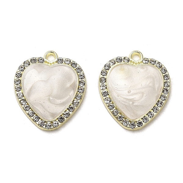 PandaHall Alloy Enamel Pendants, with Rhinestone, Heart Charm, Light Gold, 21x18x3mm, Hole: 1.8mm Alloy Rhinestone+Enamel Heart Clear
PandaHall Alloy Enamel Pendants, with Rhinestone, Heart Charm, Light Gold, 21x18x3mm, Hole: 1.8mm Alloy Rhinestone+Enamel Heart Clear