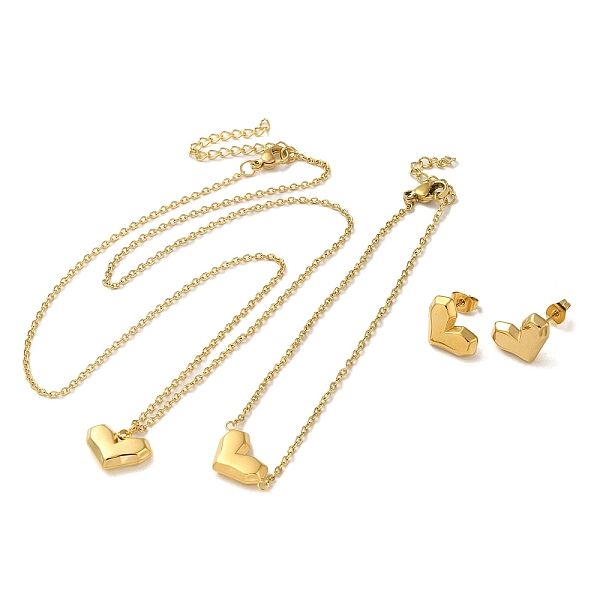PandaHall Heart 304 Stainless Steel Pendant Necklaces & Bracelets & Stud Earrings Sets for Women, Golden, 7.83 inch(199mm) 304 Stainless...
PandaHall Heart 304 Stainless Steel Pendant Necklaces & Bracelets & Stud Earrings Sets for Women, Golden, 7.83 inch(199mm) 304 Stainless...