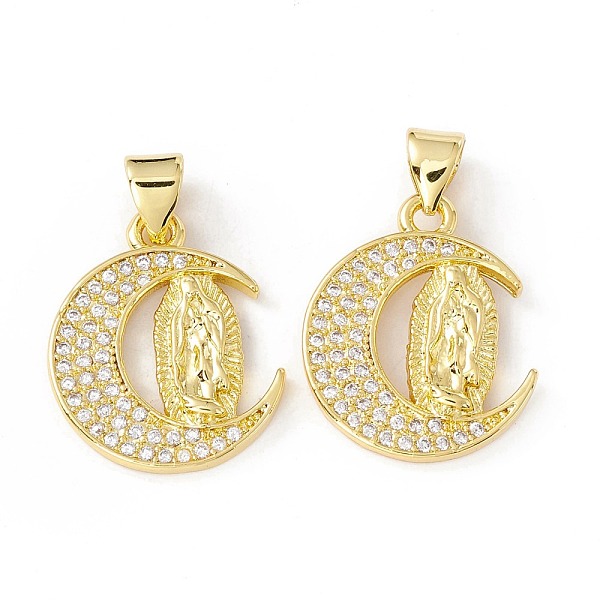 PandaHall Rack Plating Brass Micro Pave Clear Cubic Zirconia Pendants, Long-Lasting Plated, Cadmium Free & Lead Free, Moon with Virgin Mary...
PandaHall Rack Plating Brass Micro Pave Clear Cubic Zirconia Pendants, Long-Lasting Plated, Cadmium Free & Lead Free, Moon with Virgin Mary...