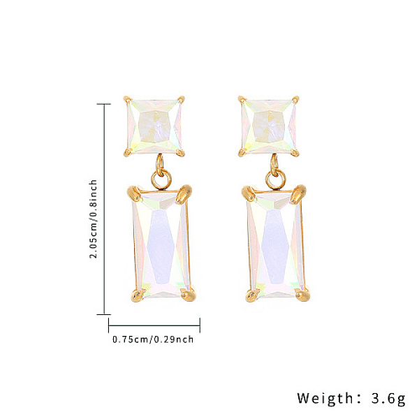 PandaHall Cubic Zirconia Rectangle Dangle Stud Earrings, 304 Stainless Steel Earrings, Golden, 20.5x7.5mm Cubic Zirconia Rectangle Clear
PandaHall Cubic Zirconia Rectangle Dangle Stud Earrings, 304 Stainless Steel Earrings, Golden, 20.5x7.5mm Cubic Zirconia Rectangle Clear