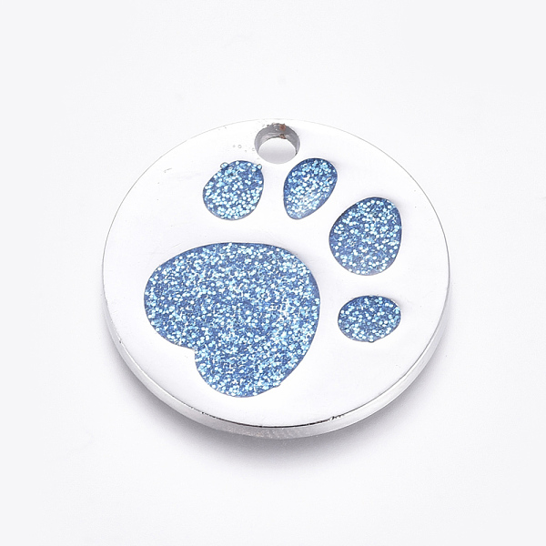 PandaHall Enamel Pendants, with Platinum Plated Alloy Findings and Glitter Powder, Flat Round with Dog Paw Prints, Blue, 25x1.7mm, Hole...
PandaHall Enamel Pendants, with Platinum Plated Alloy Findings and Glitter Powder, Flat Round with Dog Paw Prints, Blue, 25x1.7mm, Hole...