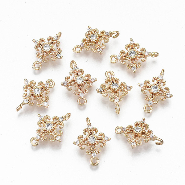 PandaHall Brass Micro Pave Cubic Zirconia Links Connectors, Light Gold, Long-Lasting Plated, Cadmium Free & Lead Free, Clear, 16.5x13x3mm...
PandaHall Brass Micro Pave Cubic Zirconia Links Connectors, Light Gold, Long-Lasting Plated, Cadmium Free & Lead Free, Clear, 16.5x13x3mm...
