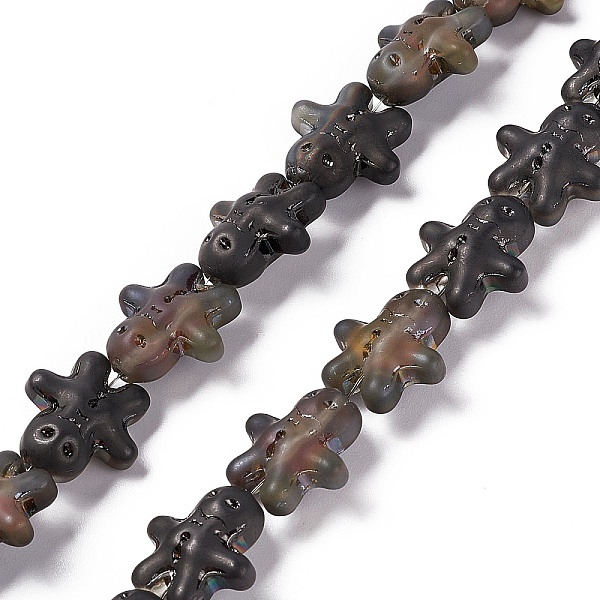 PandaHall Half Rainbow Plated Forsted Electroplate Glass Beads, Ginger Man, for Christmas, Black, 15x14x7mm, Hole: 1mm, about 45pcs/strand...
PandaHall Half Rainbow Plated Forsted Electroplate Glass Beads, Ginger Man, for Christmas, Black, 15x14x7mm, Hole: 1mm, about 45pcs/strand...