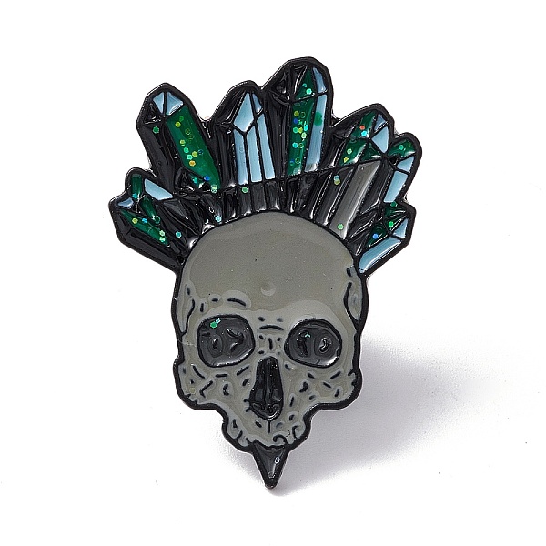 PandaHall Skull Enamel Pin, Halloween Alloy Brooch for Backpack Clothes, Electrophoresis Black, Colorful, 35x26x1.5mm Alloy+Enamel
PandaHall Skull Enamel Pin, Halloween Alloy Brooch for Backpack Clothes, Electrophoresis Black, Colorful, 35x26x1.5mm Alloy+Enamel