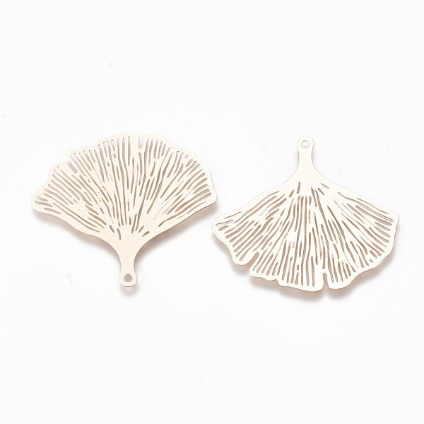 PandaHall Brass Pendants, Etched Metal Embellishments, Ginkgo Leaf, Rose Gold, 30x33x0.3mm, Hole: 1.4mm Brass Leaf
PandaHall Brass Pendants, Etched Metal Embellishments, Ginkgo Leaf, Rose Gold, 30x33x0.3mm, Hole: 1.4mm Brass Leaf