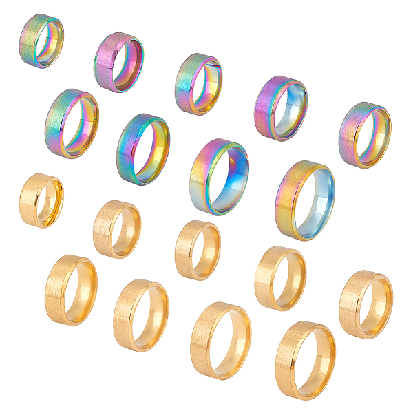 PandaHall Unicraftale 18Pcs 18 Styles Titanium & 201 Stainless Steel Plain Band Finger Rings for Women, Mixed Color, Inner Diameter...
PandaHall Unicraftale 18Pcs 18 Styles Titanium & 201 Stainless Steel Plain Band Finger Rings for Women, Mixed Color, Inner Diameter...