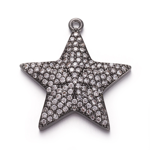 PandaHall Brass Micro Pave Cubic Zirconia Pendants, Star, Clear, Gunmetal, 24x22.5x3.5mm, Hole: 1.2mm Brass+Cubic Zirconia Star Clear
PandaHall Brass Micro Pave Cubic Zirconia Pendants, Star, Clear, Gunmetal, 24x22.5x3.5mm, Hole: 1.2mm Brass+Cubic Zirconia Star Clear