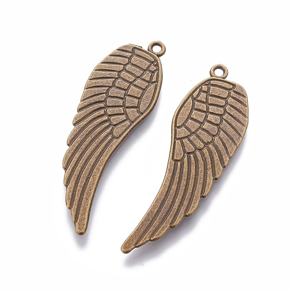 PandaHall Metal Alloy Pendants, Lead Free & Cadmium Free & Nickel Free, Wing, Antique Bronze Color, Size: about 48mm long, 16mm wide, 1.5mm...
PandaHall Metal Alloy Pendants, Lead Free & Cadmium Free & Nickel Free, Wing, Antique Bronze Color, Size: about 48mm long, 16mm wide, 1.5mm...