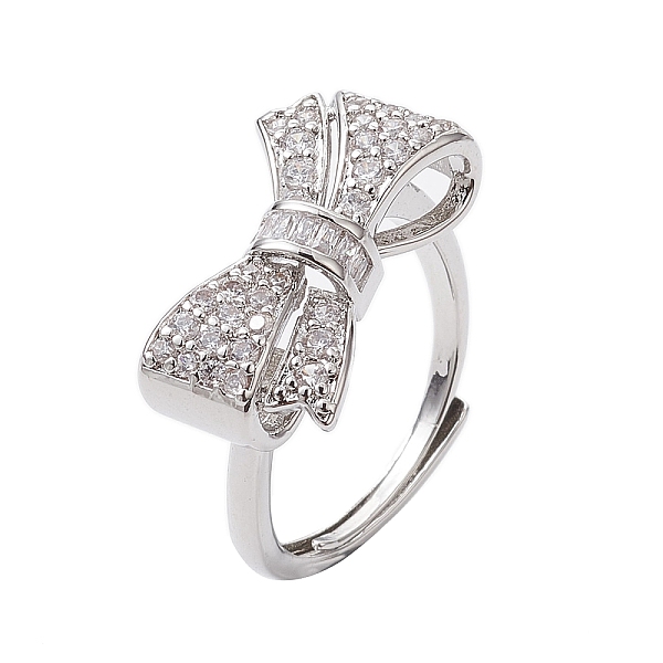 PandaHall Rack Plating Brass Micro Pave Cubic Zirconia Adjustable Rings, Long-Lasting Plated, Lead Free & Cadmium Free, Bowknot, Platinum...
PandaHall Rack Plating Brass Micro Pave Cubic Zirconia Adjustable Rings, Long-Lasting Plated, Lead Free & Cadmium Free, Bowknot, Platinum...